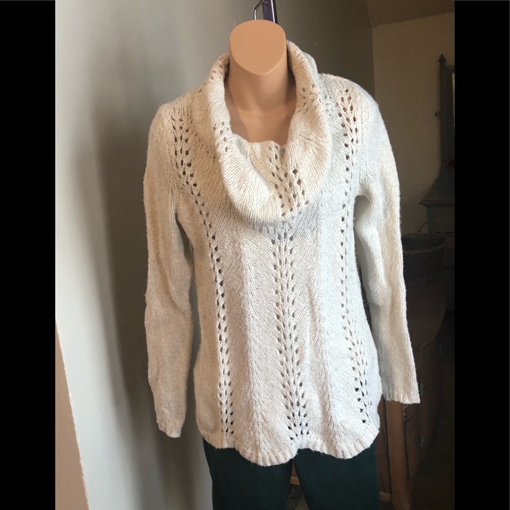 Cream cowl neck sweater